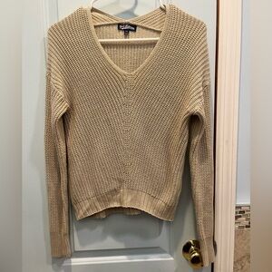 Freshman 1996 Beige V-Neck Sweater XS
